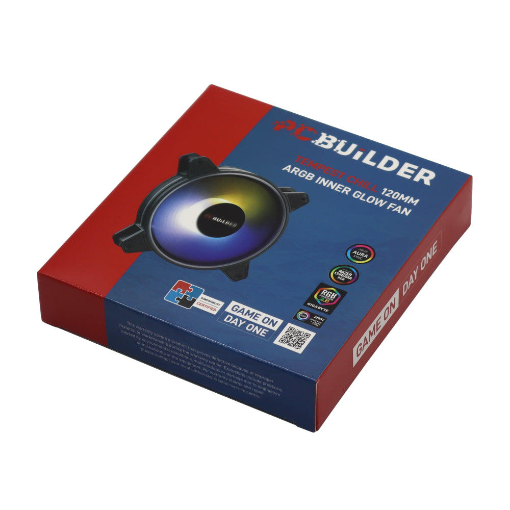 PCBuilder Tempest Chill 120mm ARGB Inner Glow Fan