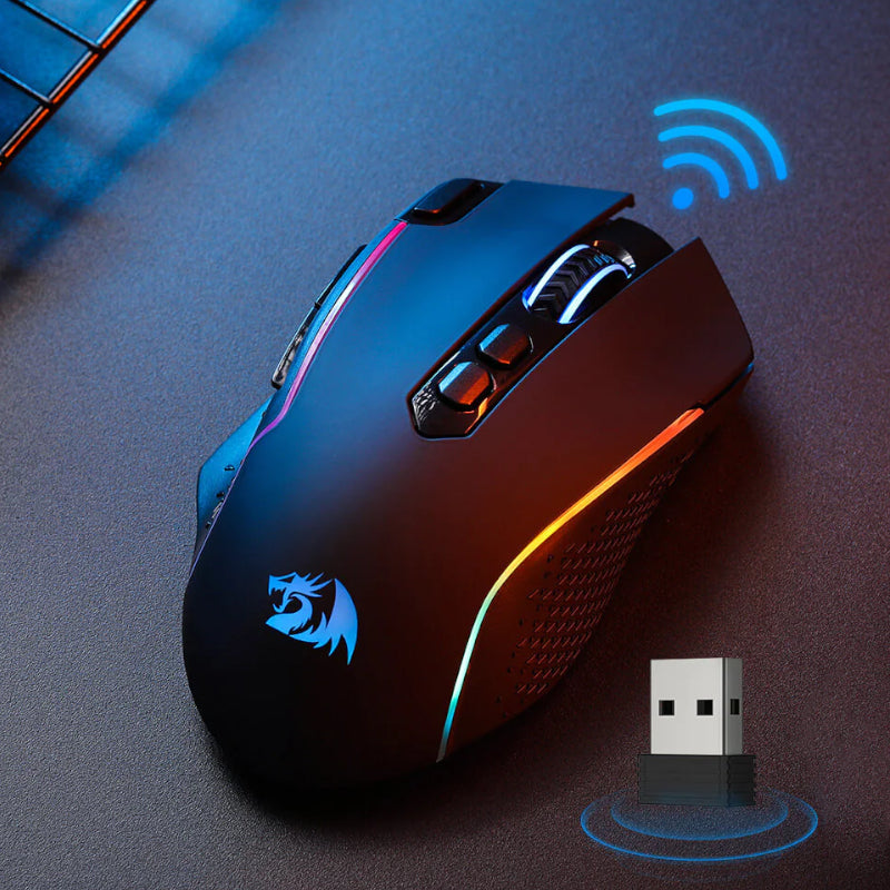 Redragon Taipan Pro 10000 DPI RGB Wireless Gaming Mouse - Black