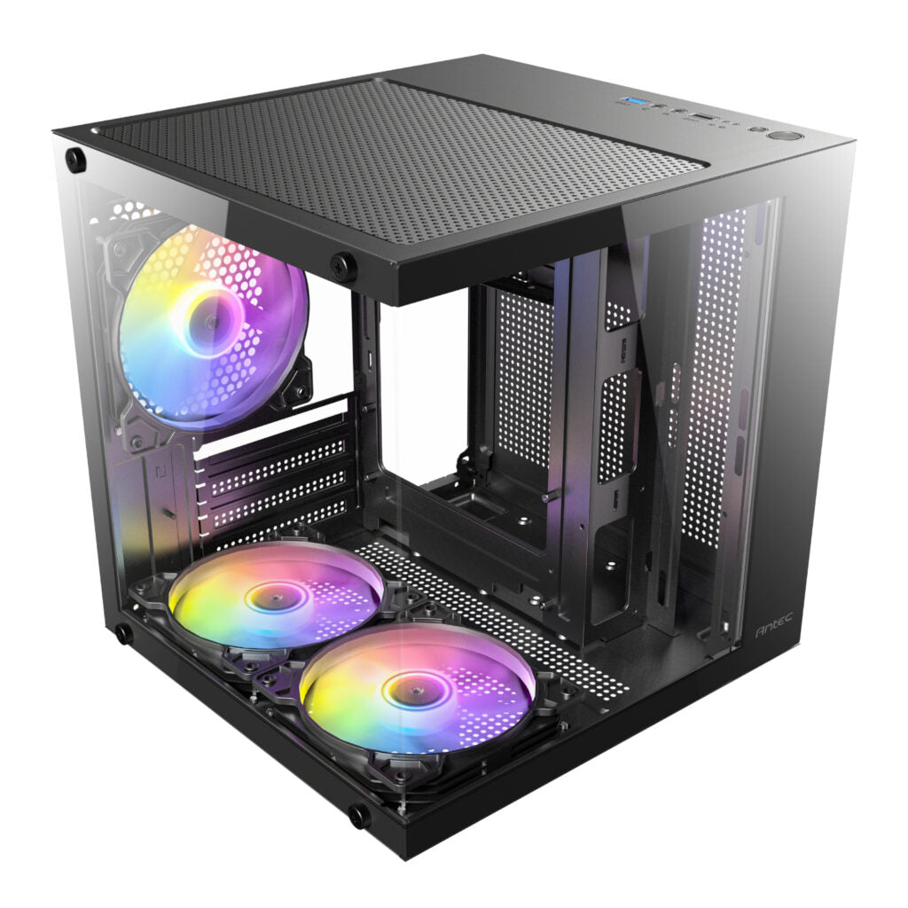 Antec VCX10M RGB Micro-ATX / ITX ARGB Mini-Tower Gaming Chassis - Black
