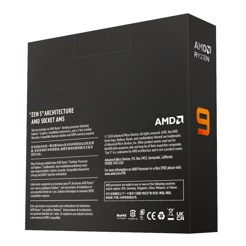 AMD RYZEN 9 9950X 16-Core 4.3GHz AM5 CPU