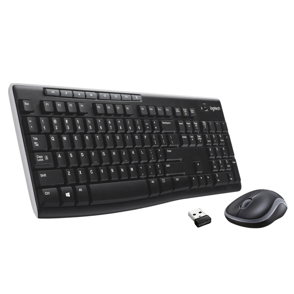 LOGITECH MK270 WIRELESS KEYBOARD AND MOUSE COMBO - BLACK