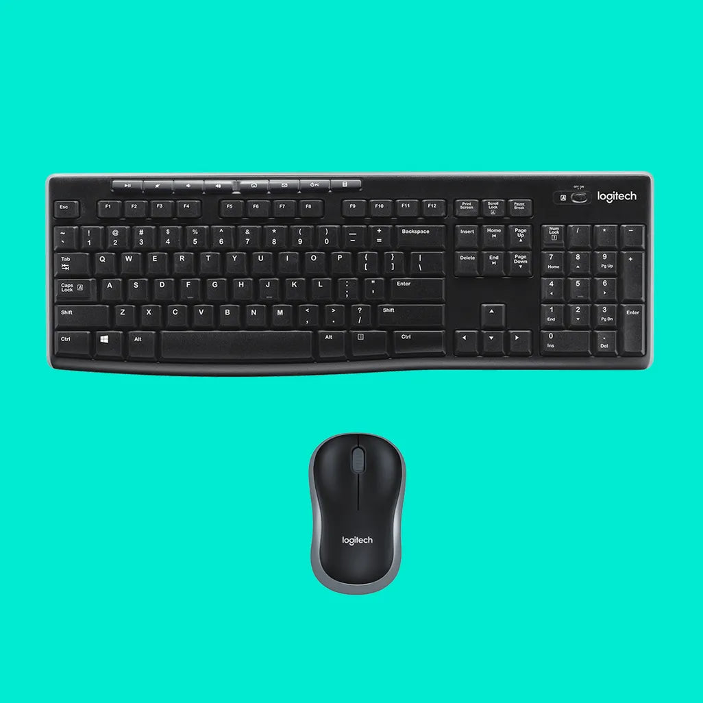 LOGITECH MK270 WIRELESS KEYBOARD AND MOUSE COMBO - BLACK