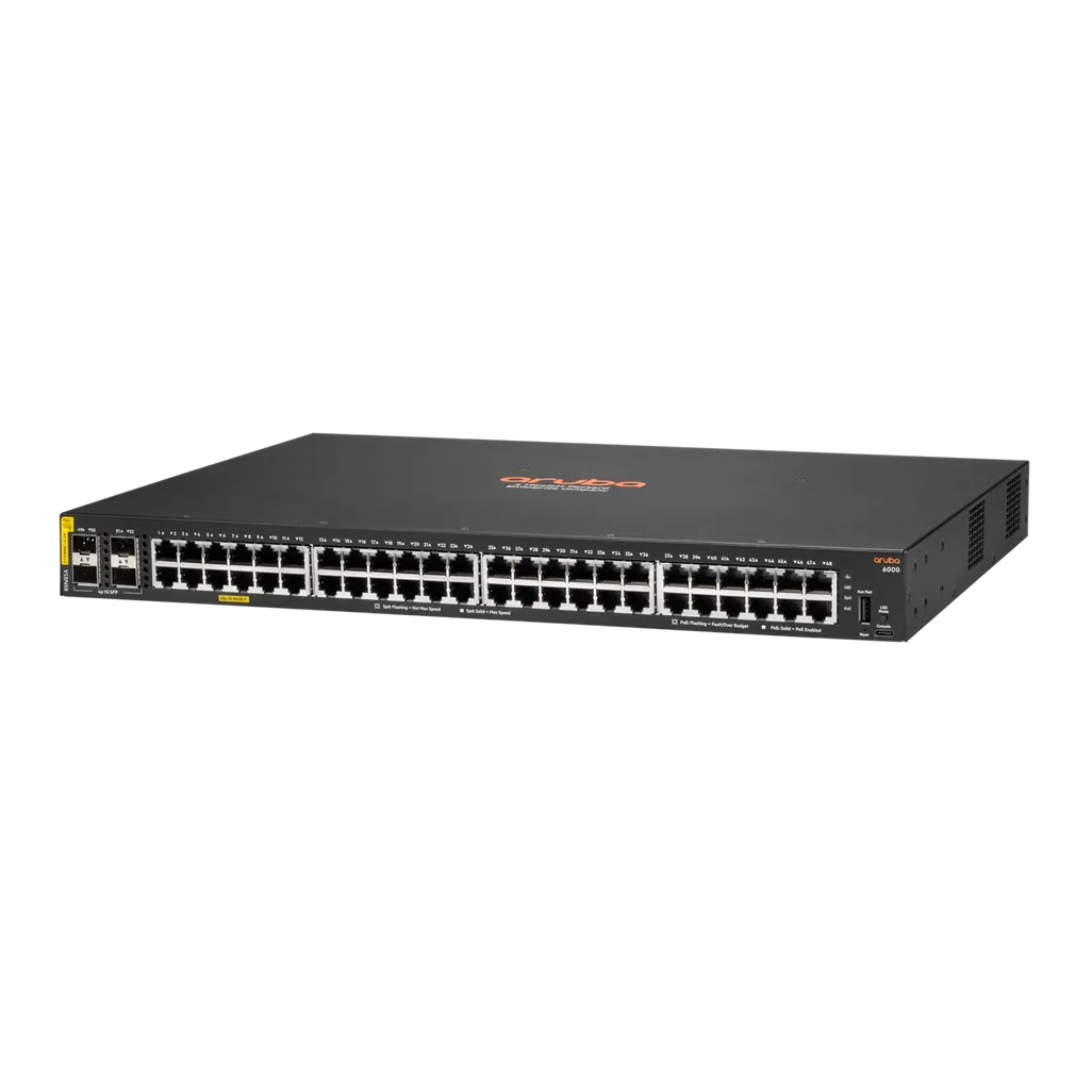 HPE ARUBA NETWORKING 6000 48G 4SFP MANAGED POE SWITCH