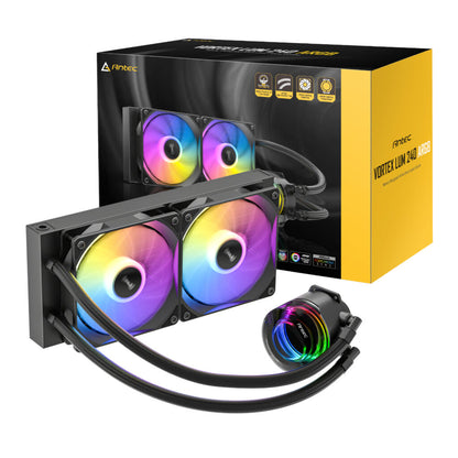 Antec Vortex Lum 240 ARGB AIO Liquid CPU Cooler - Black