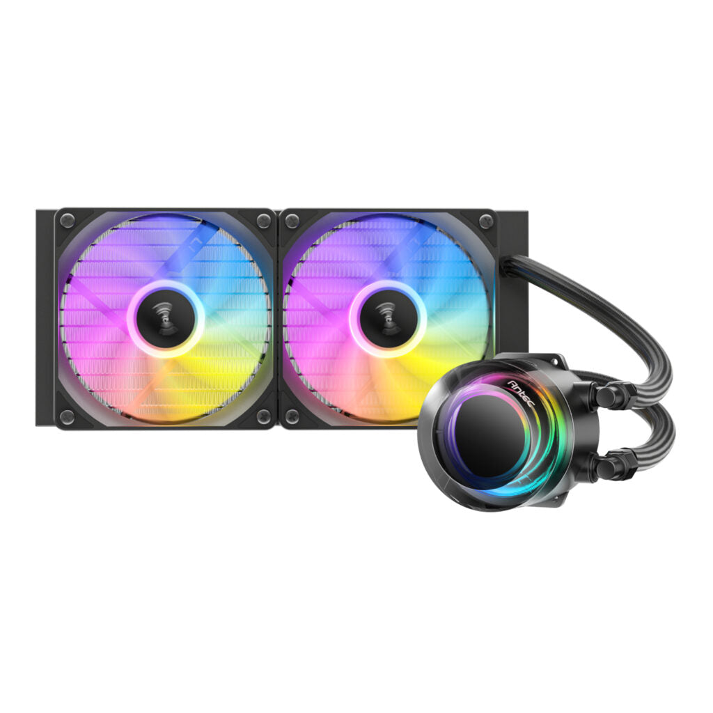 Antec Vortex Lum 240 ARGB AIO Liquid CPU Cooler - Black