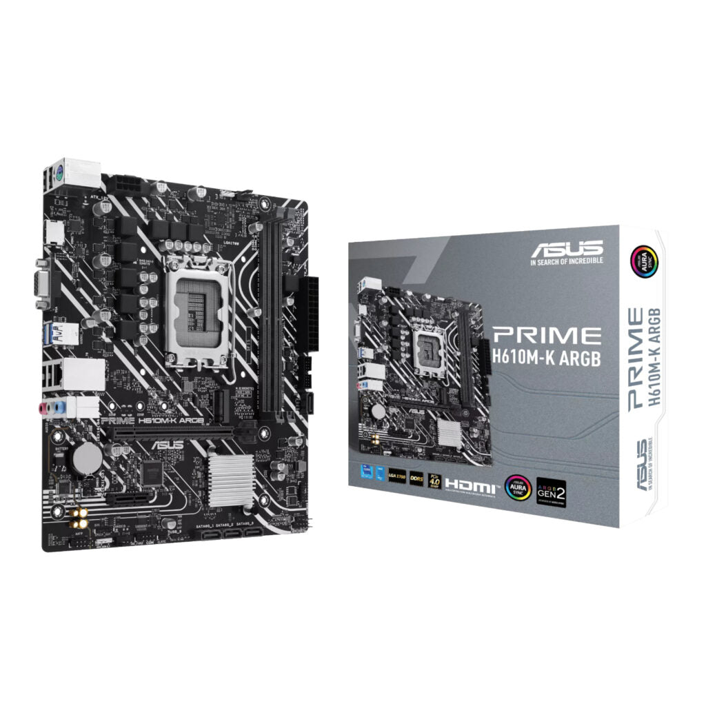 Asus Prime H610M-K ARGB Intel LGA1700 mATX Motherboard