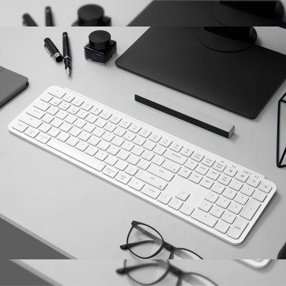 Keychron B6 Pro Ultra-Slim 100% Wireless Keyboard – Ivory White
