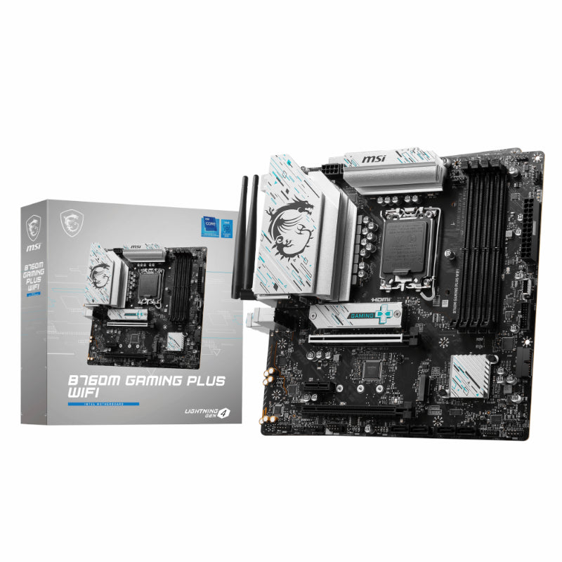 MSI B760M GAMING PLUS WiFi DDR5 Intel LGA1700 mATX Gaming Motherboard