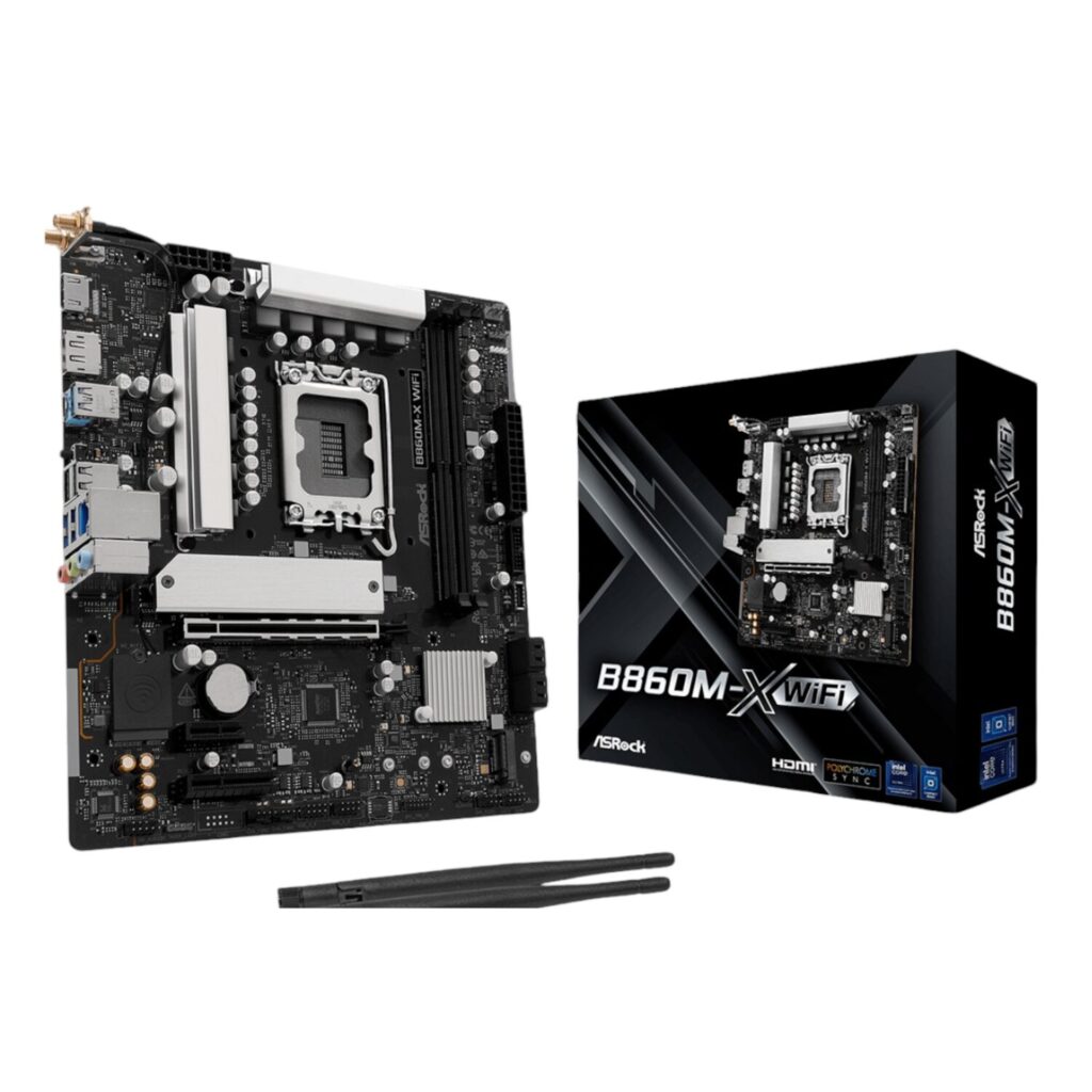 ASRock B860M-X Micro-ATX DDR5 Motherboard (PCIe 5.0, Wi-Fi 6E)