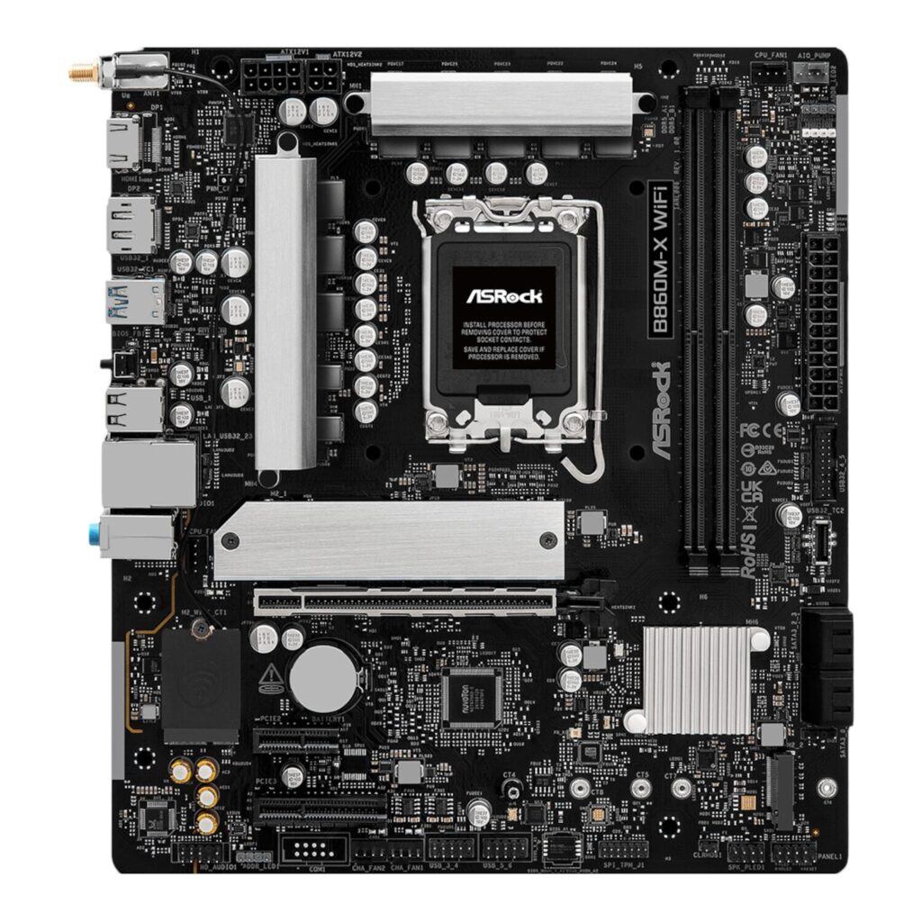 ASRock B860M-X Micro-ATX DDR5 Motherboard (PCIe 5.0, Wi-Fi 6E)