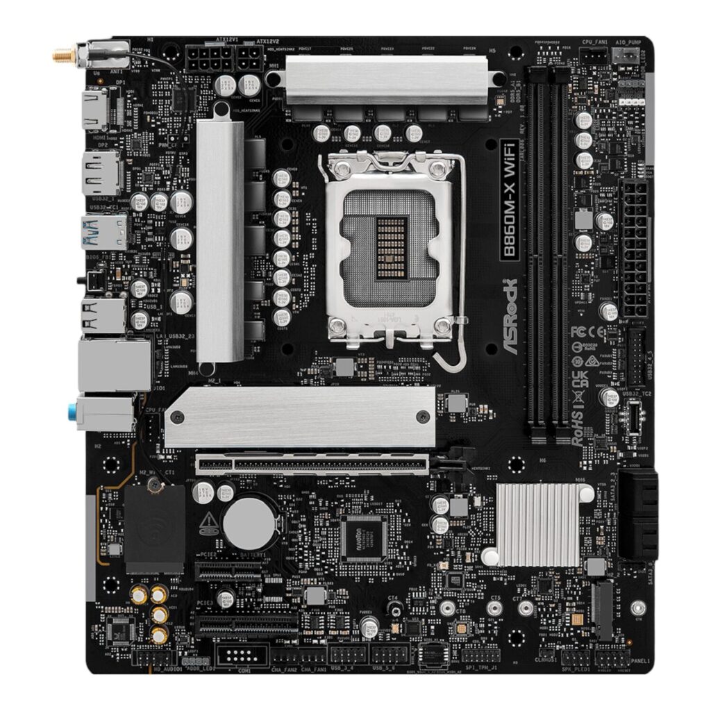 ASRock B860M-X Micro-ATX DDR5 Motherboard (PCIe 5.0, Wi-Fi 6E)