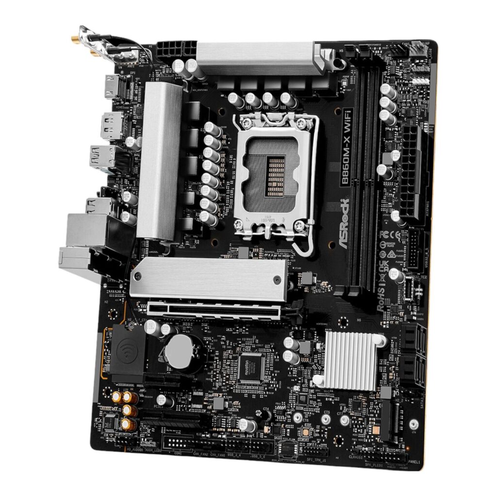 ASRock B860M-X Micro-ATX DDR5 Motherboard (PCIe 5.0, Wi-Fi 6E)