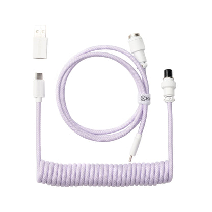 Keychron Coiled Aviator Cable - Straight - Light Purple