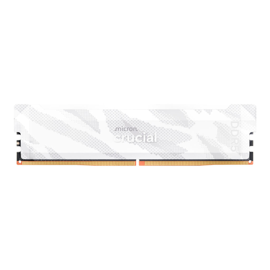 Crucial Pro 16GB 6400Mhz DDR5 Desktop OC Gaming Memory - White