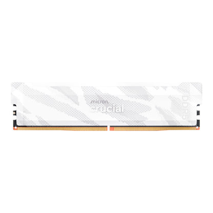 Crucial Pro 16GB 6400Mhz DDR5 Desktop OC Gaming Memory - White