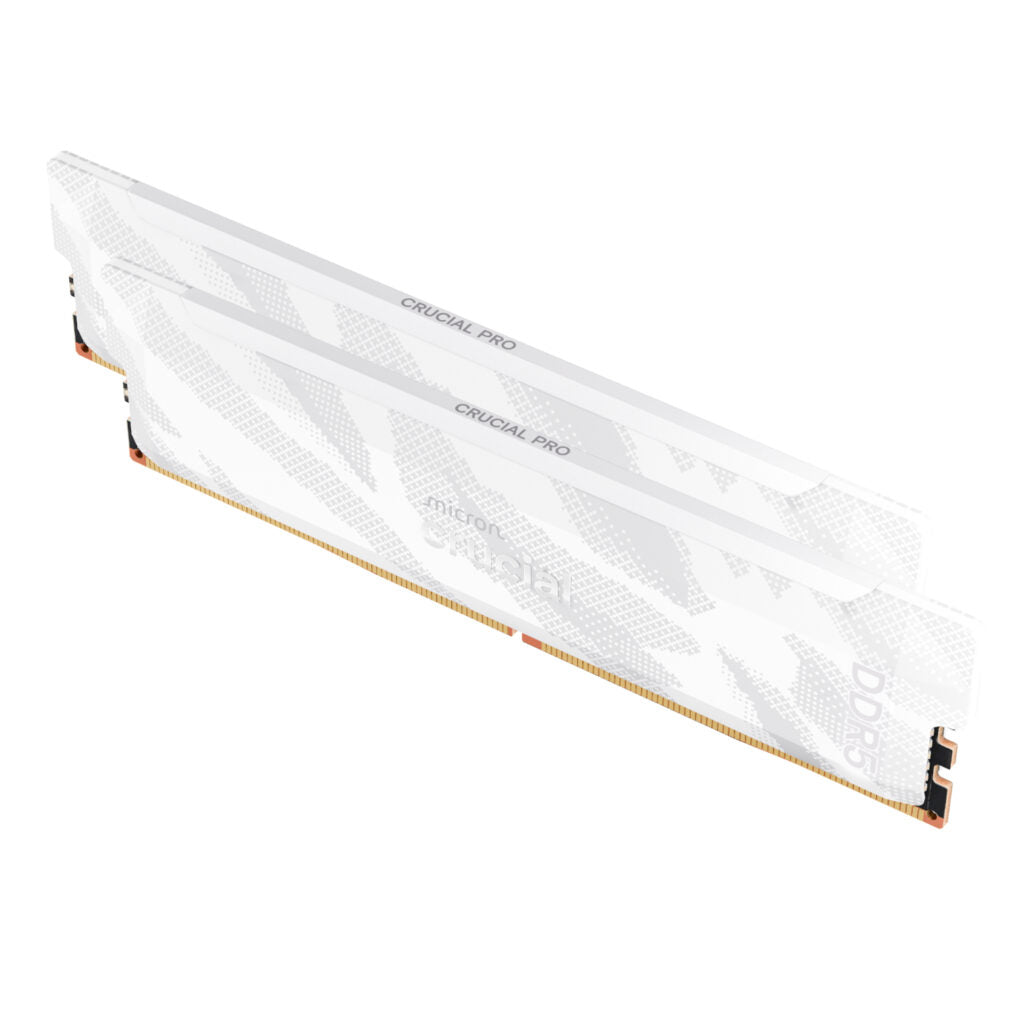 Crucial Pro Overclocking DDR5-6400 32GB Desktop Gaming Memory Kit (16GB x 2) – White
