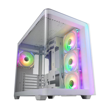 FSP M580 ARGB ATX Mid-Tower Gaming Chassis - White