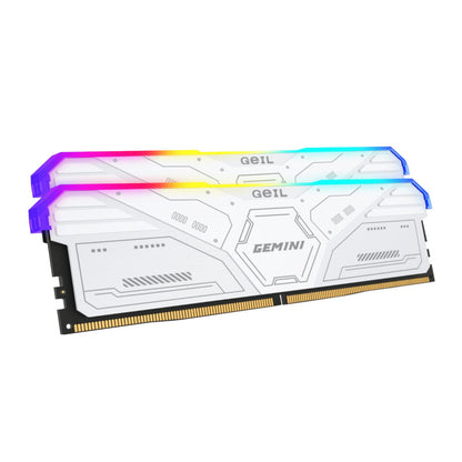 GeIL Gemini RGB 32GB DDR5 6000MHz Desktop Gaming Memory Kit (2 x 16GB) – White