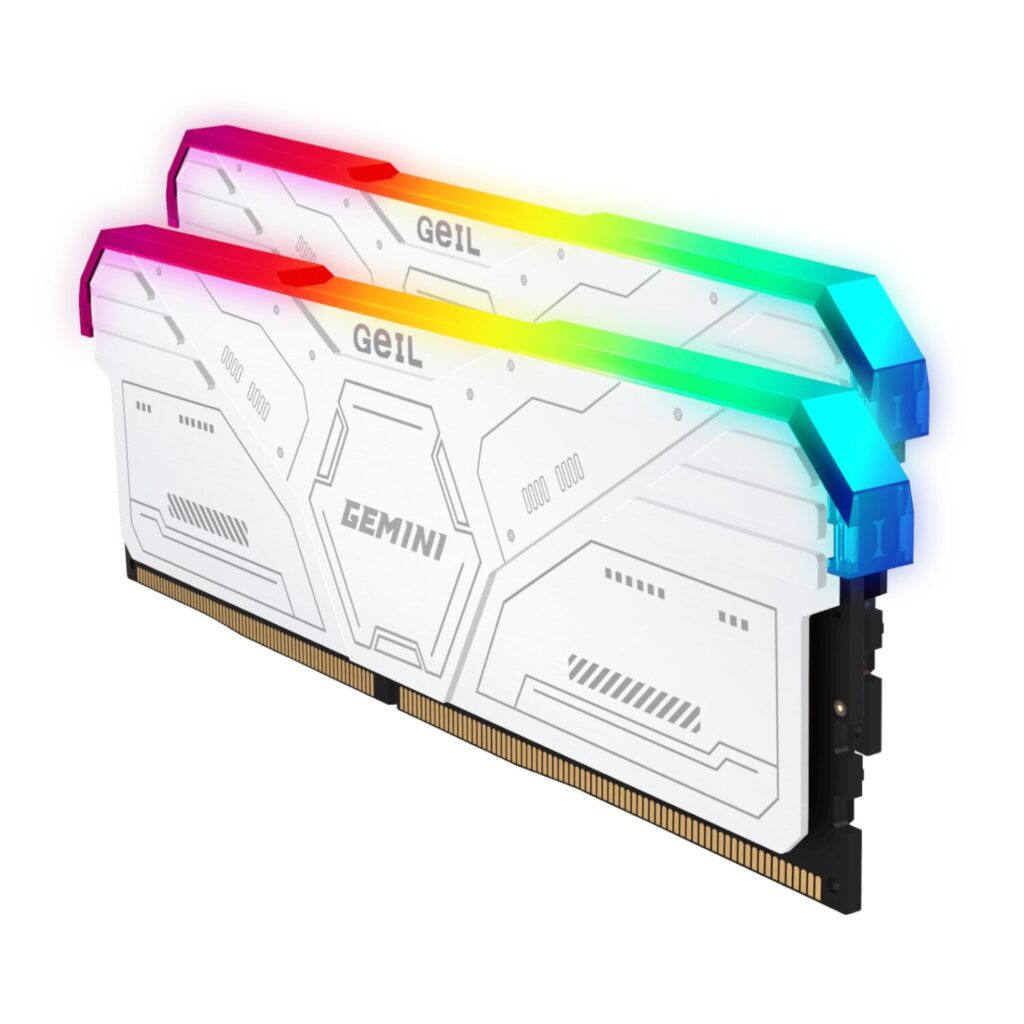 GeiL Gemini RGB 32GB KIT(2X16GB) 6000MHz DDR5 Desktop Gaming Memory - White