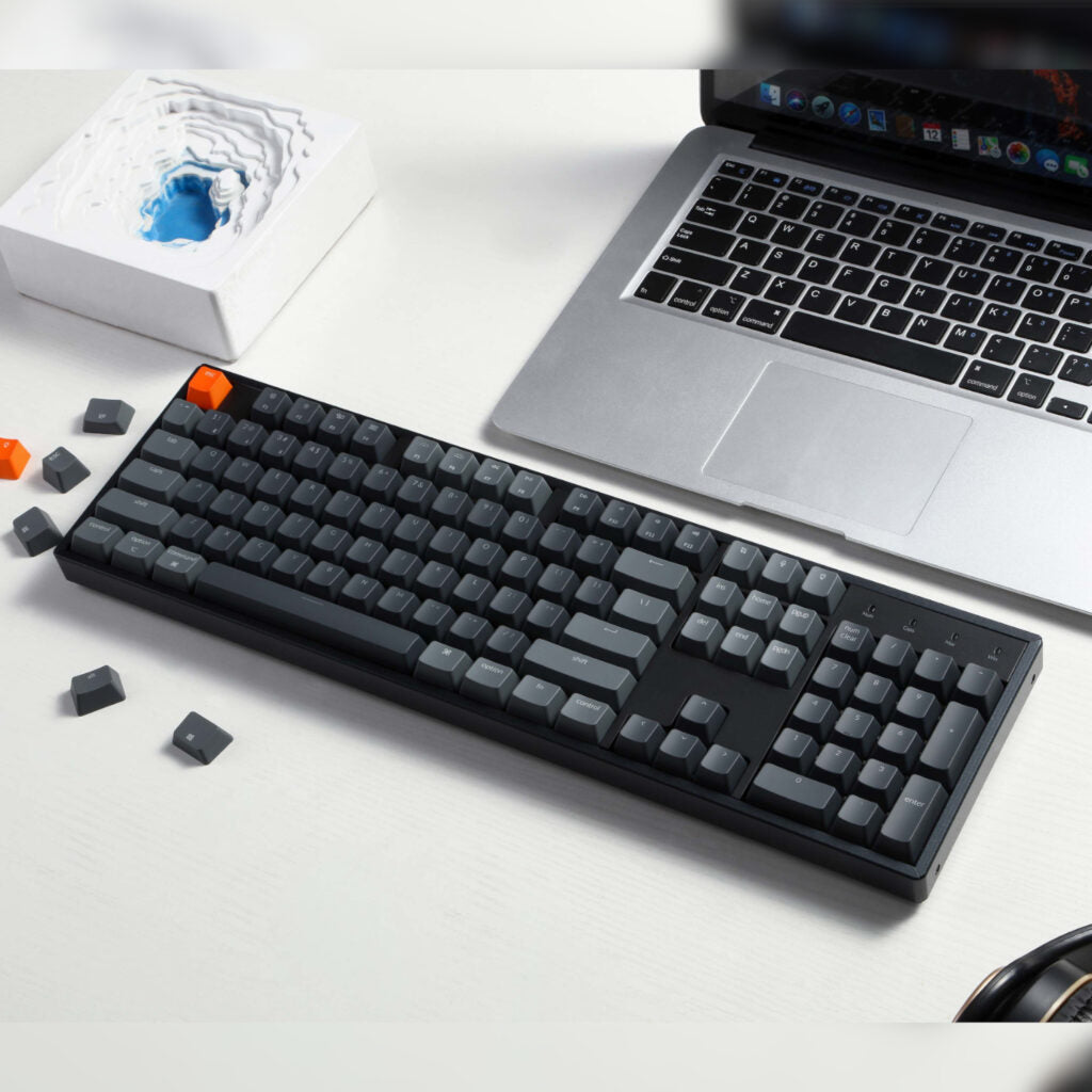 Keychron K10 QMK Full-size RGB Wireless Custom Mechanical Keyboard V.2 (Super RED Switch) – Black