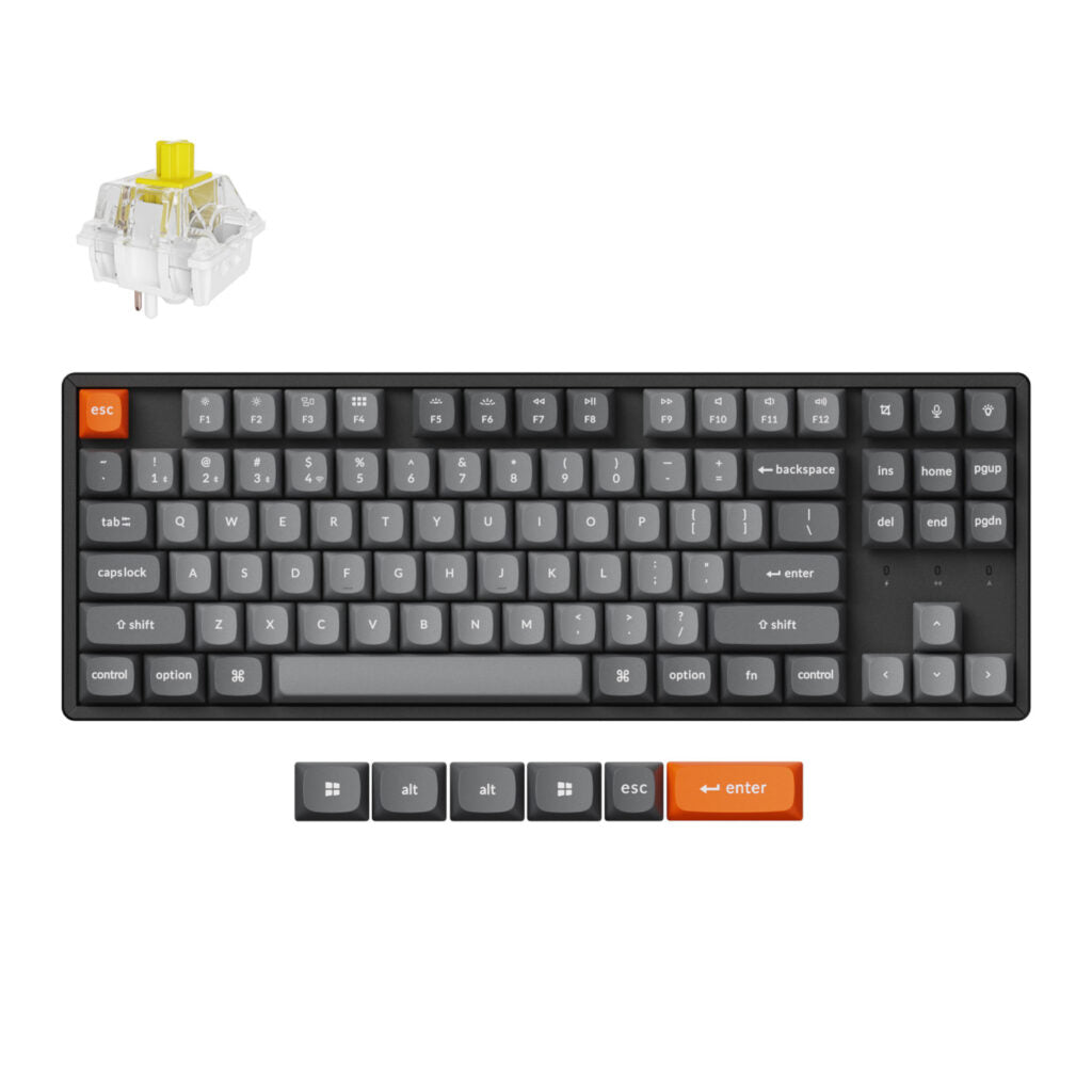 Keychron K8 Max QMK Custom Wireless Mechanical Keyboard - Banana Switches