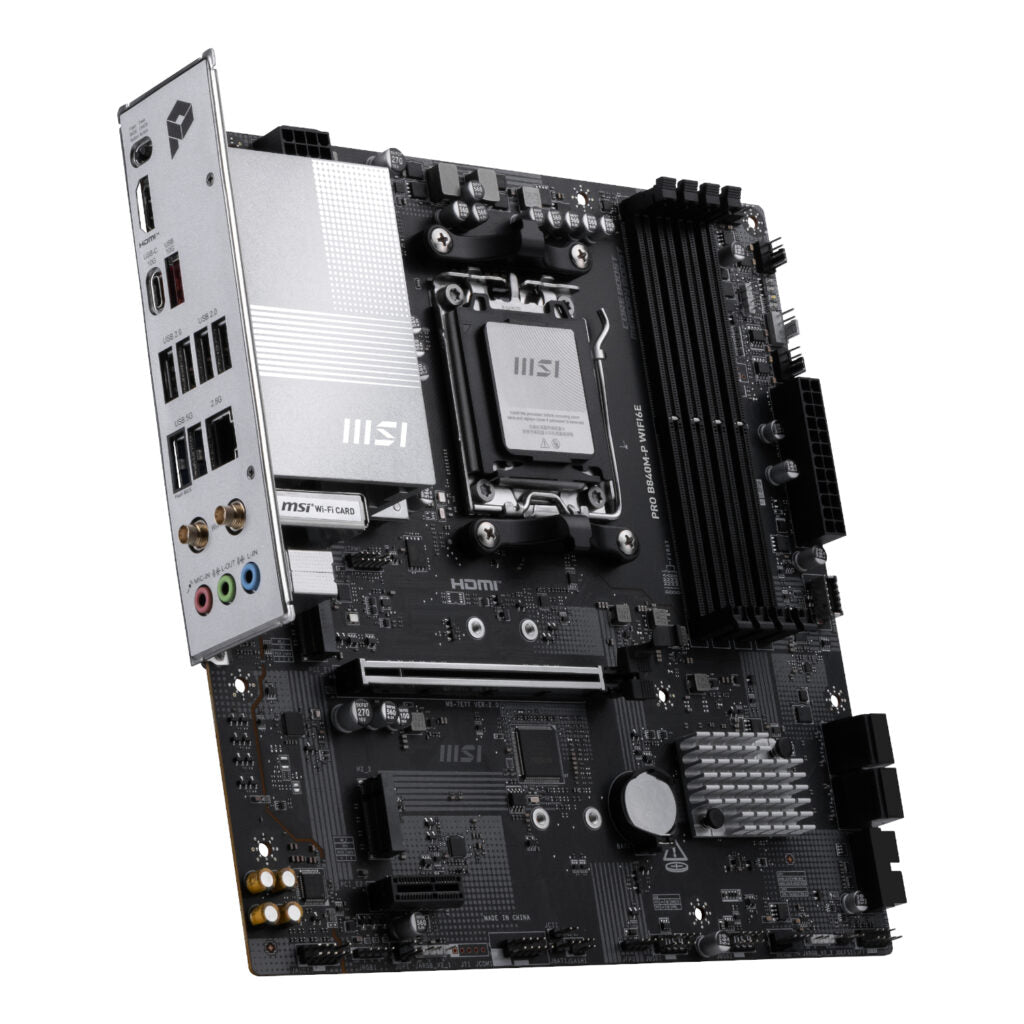 MSI PRO B840M-P Wi-Fi 6E AMD AM5 mATX Gaming Motherboard
