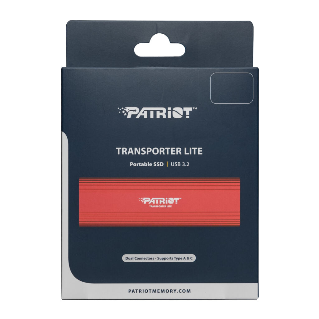 Patriot Transporter Lite 1TB USB 3.2 Type-C External Portable SSD - Red
