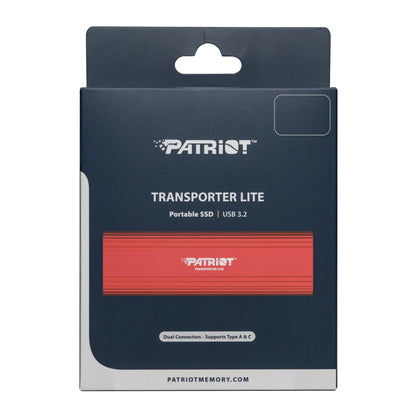 Patriot Transporter Lite 1TB USB 3.2 Type-C External Portable SSD - Red