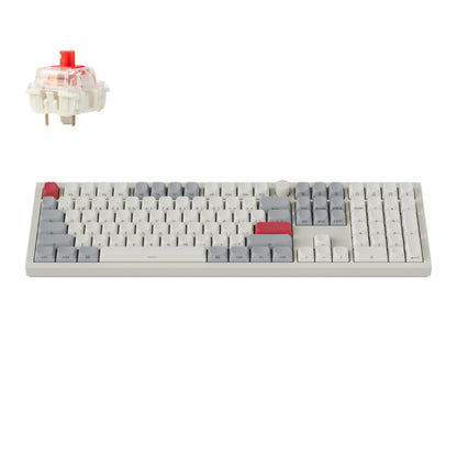 Keychron Q6 Max QMK/VIA Wireless Custom Mechanical Keyboard - OSA Gateron Red Jupiter Switches - Shell White
