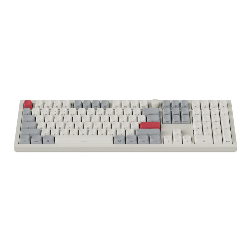 Keychron Q6 Max QMK/VIA Wireless Custom Mechanical Keyboard - OSA Gateron Red Jupiter Switches - Shell White