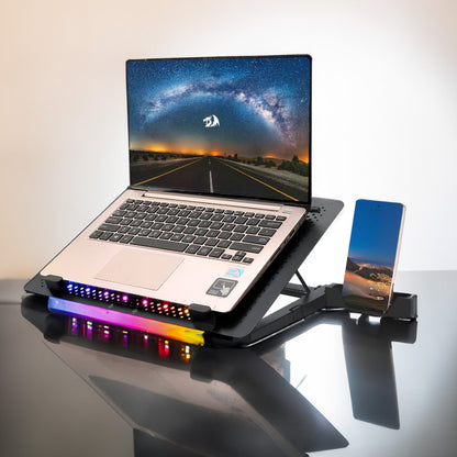 Redragon Dual USB 5-Fan RGB Gaming Notebook Stand