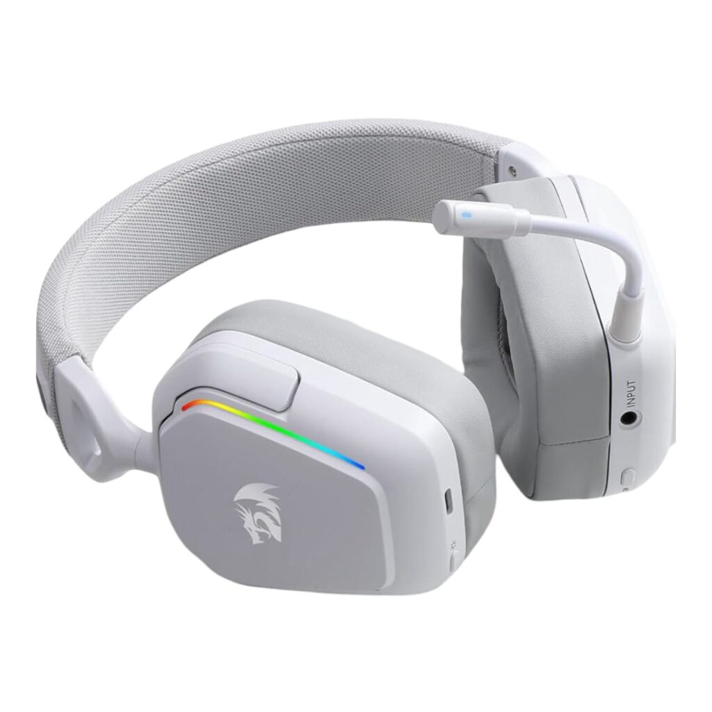 Redragon H868 RGB Wireless Gaming Headset – White
