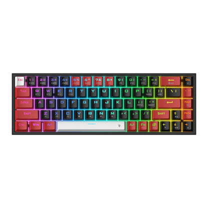 Redragon Castor Pro 68-Key RGB Wireless Bluetooth Mechanical Gaming Keyboard - Black/Red