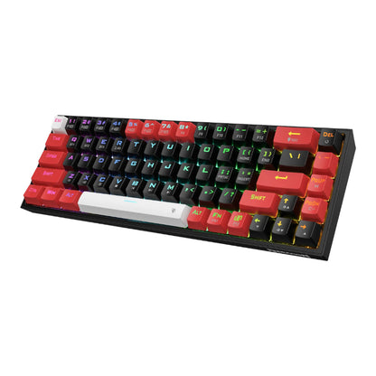 Redragon Castor Pro 68-Key RGB Wireless Bluetooth Mechanical Gaming Keyboard - Black/Red