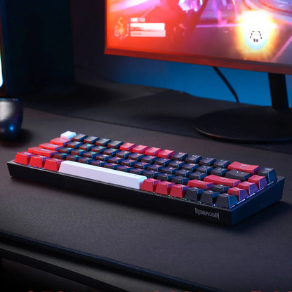 Redragon Castor Pro 68-Key RGB Wireless Bluetooth Mechanical Gaming Keyboard - Black/Red