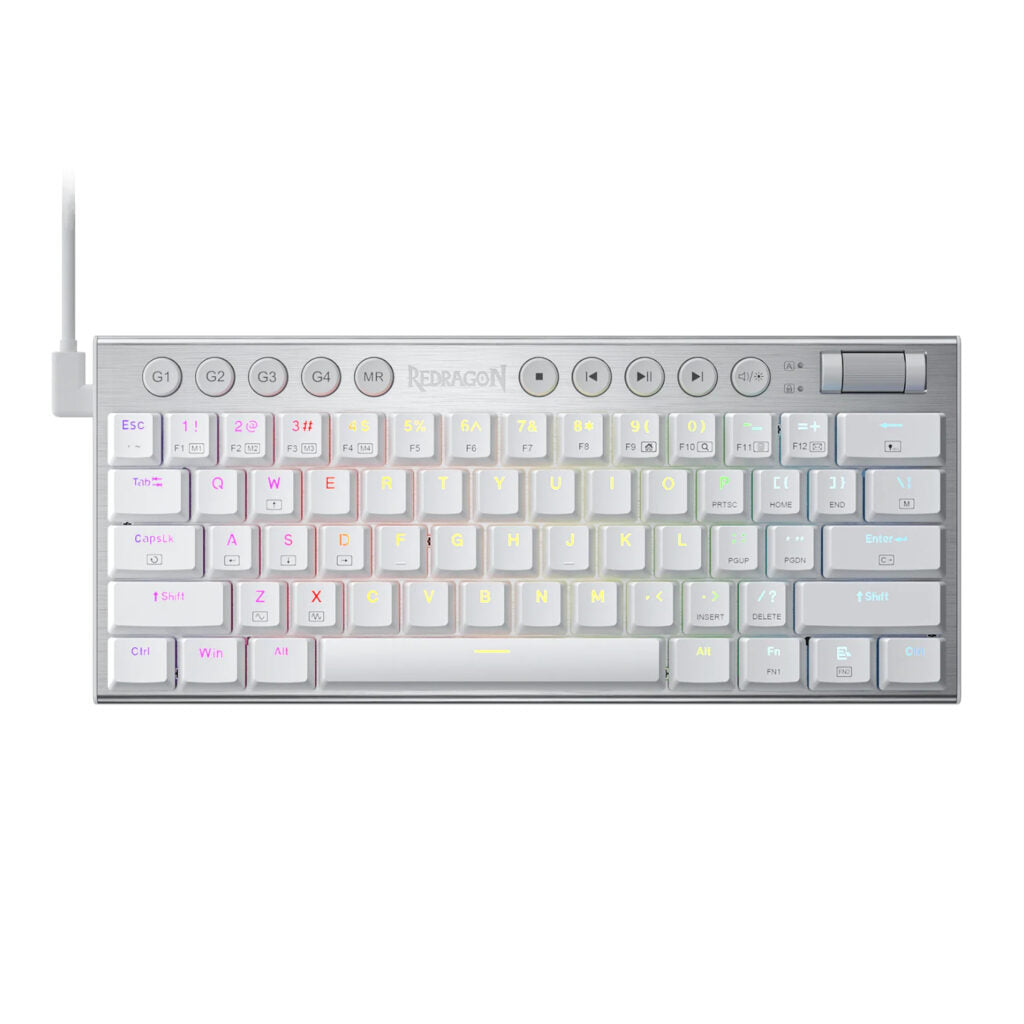 Redragon K632 Horus Mini 60% RGB Wired Gaming Keyboard - White