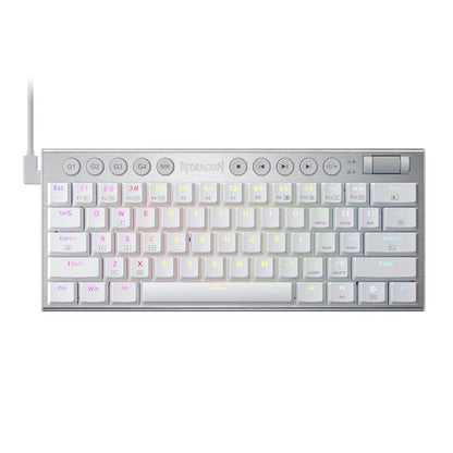 Redragon K632 Horus Mini 60% RGB Wired Gaming Keyboard - White