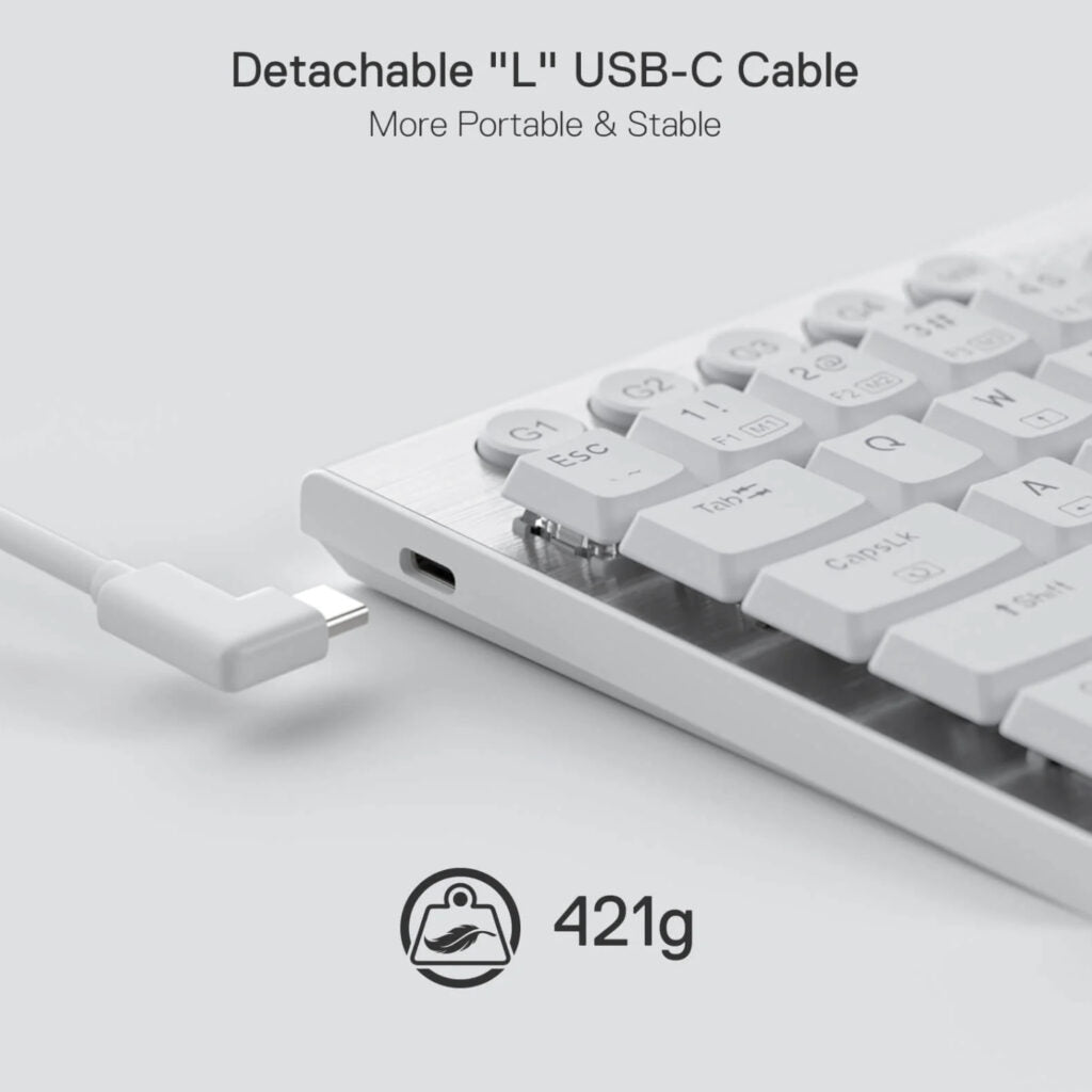 Redragon K632 Horus Mini 60% RGB Wired Gaming Keyboard - White