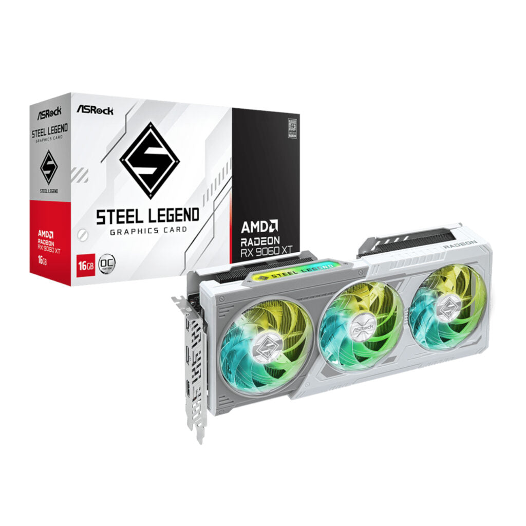 ASRock Radeon RX 9060 XT Steel Legend 16GB Graphics Card