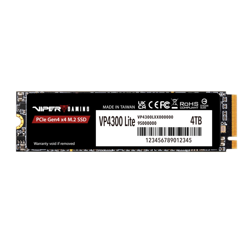 Patriot VP4300 Lite 4TB M.2 PCIe Gen4 x4 NVMe SSD