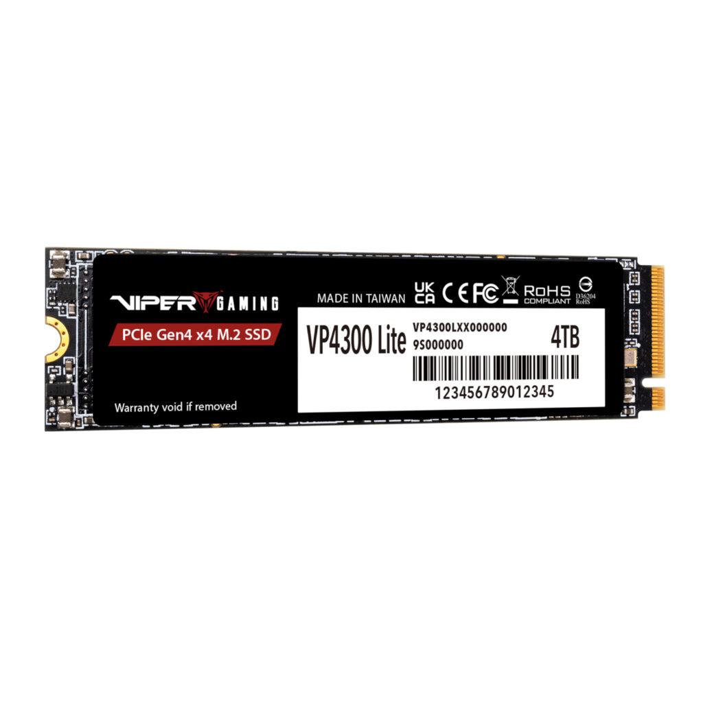 Patriot VP4300 Lite 4TB M.2 PCIe Gen4 x4 NVMe SSD