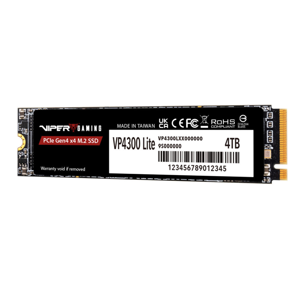 Patriot VP4300 Lite 4TB M.2 PCIe Gen4 x4 NVMe SSD